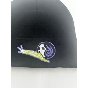 NWT Junji Ito Uzumaki Snail Girl Beanie Black Embroidered Horror Manga Hat NEW